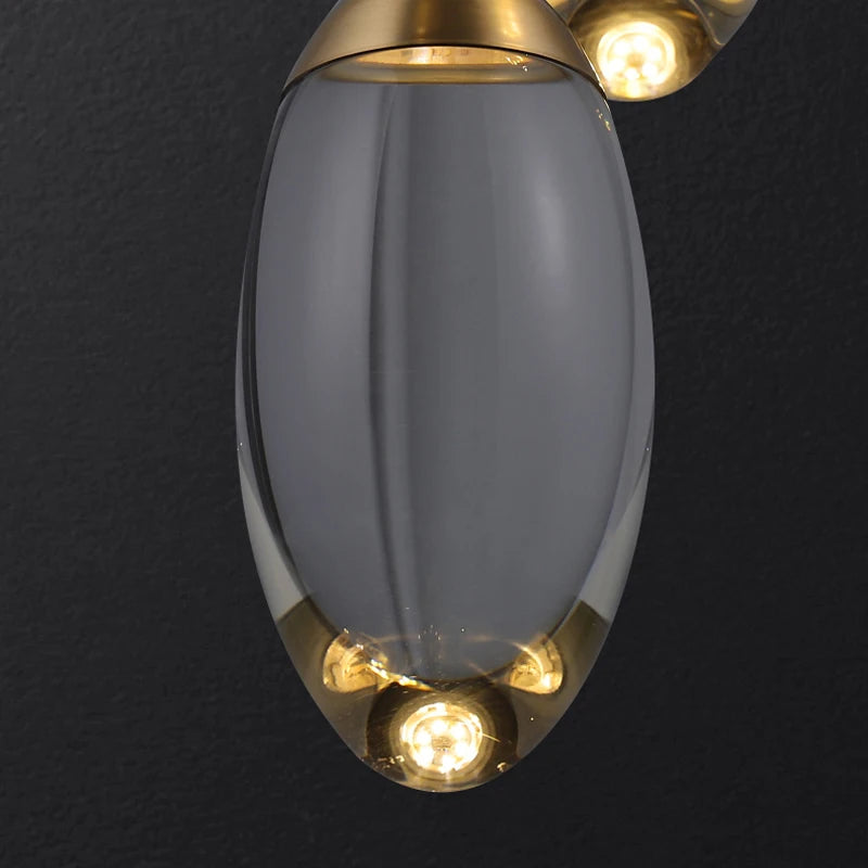 Copper and Crystal Nordic Ceiling Pendant - Homevalley.co.uk