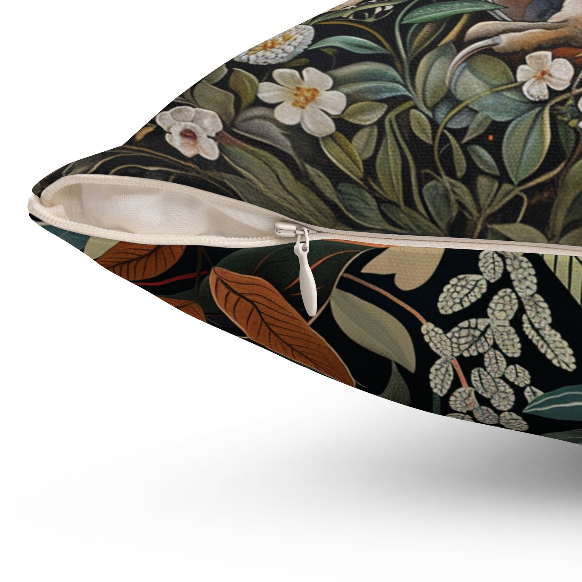 Copy of William Morris Style Square Pillow with Barn Owl Design, insert included - Homevalley.co.uk