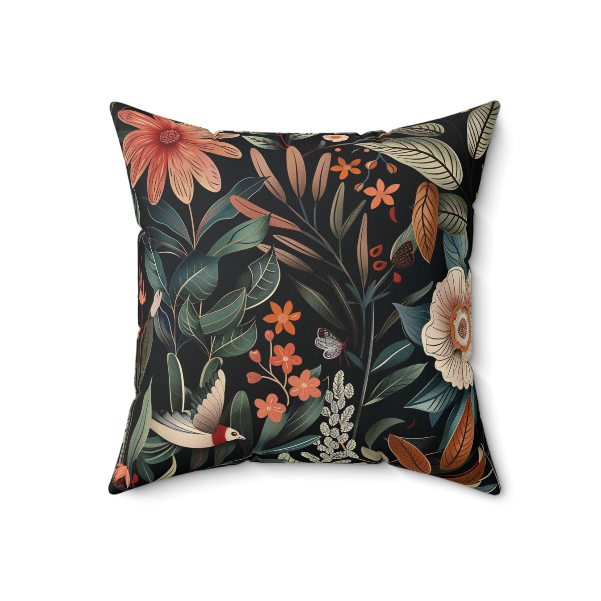 Copy of William Morris Style Square Pillow with Barn Owl Design, insert included - Homevalley.co.uk