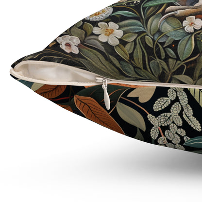 Copy of William Morris Style Square Pillow with Barn Owl Design, insert included - Homevalley.co.uk