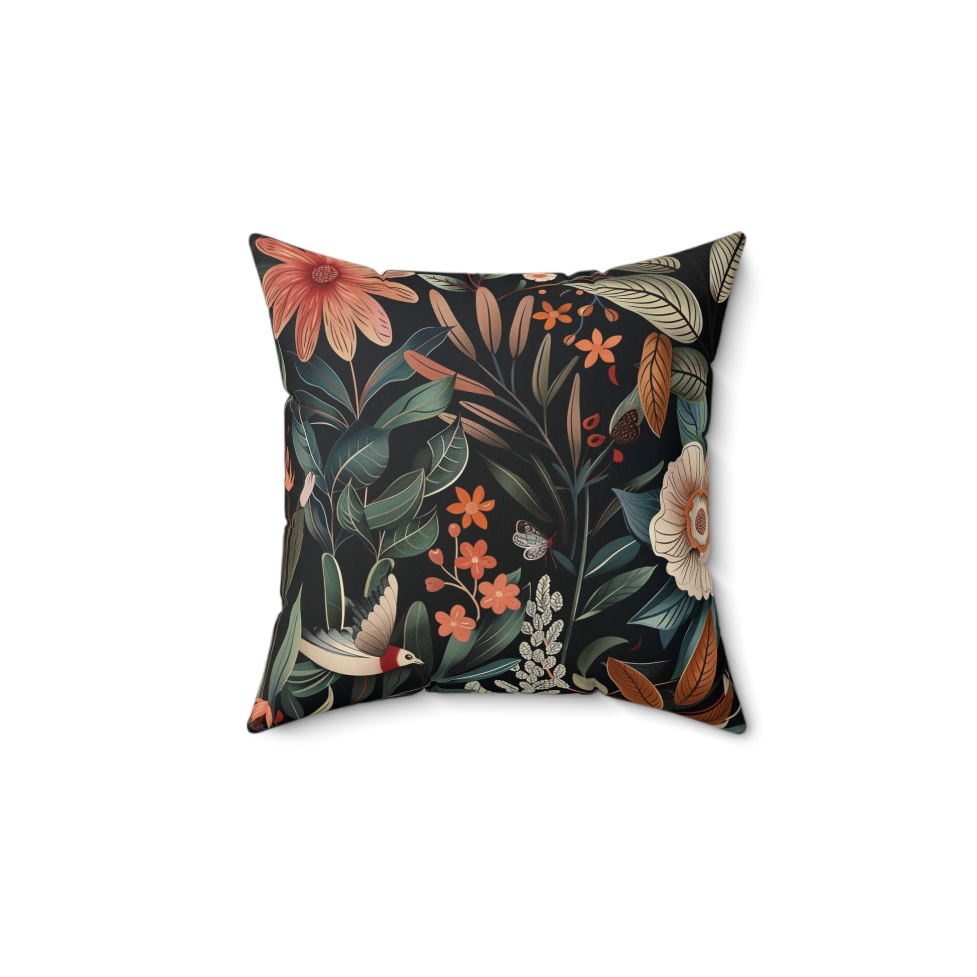 Copy of William Morris Style Square Pillow with Barn Owl Design, insert included - Homevalley.co.uk