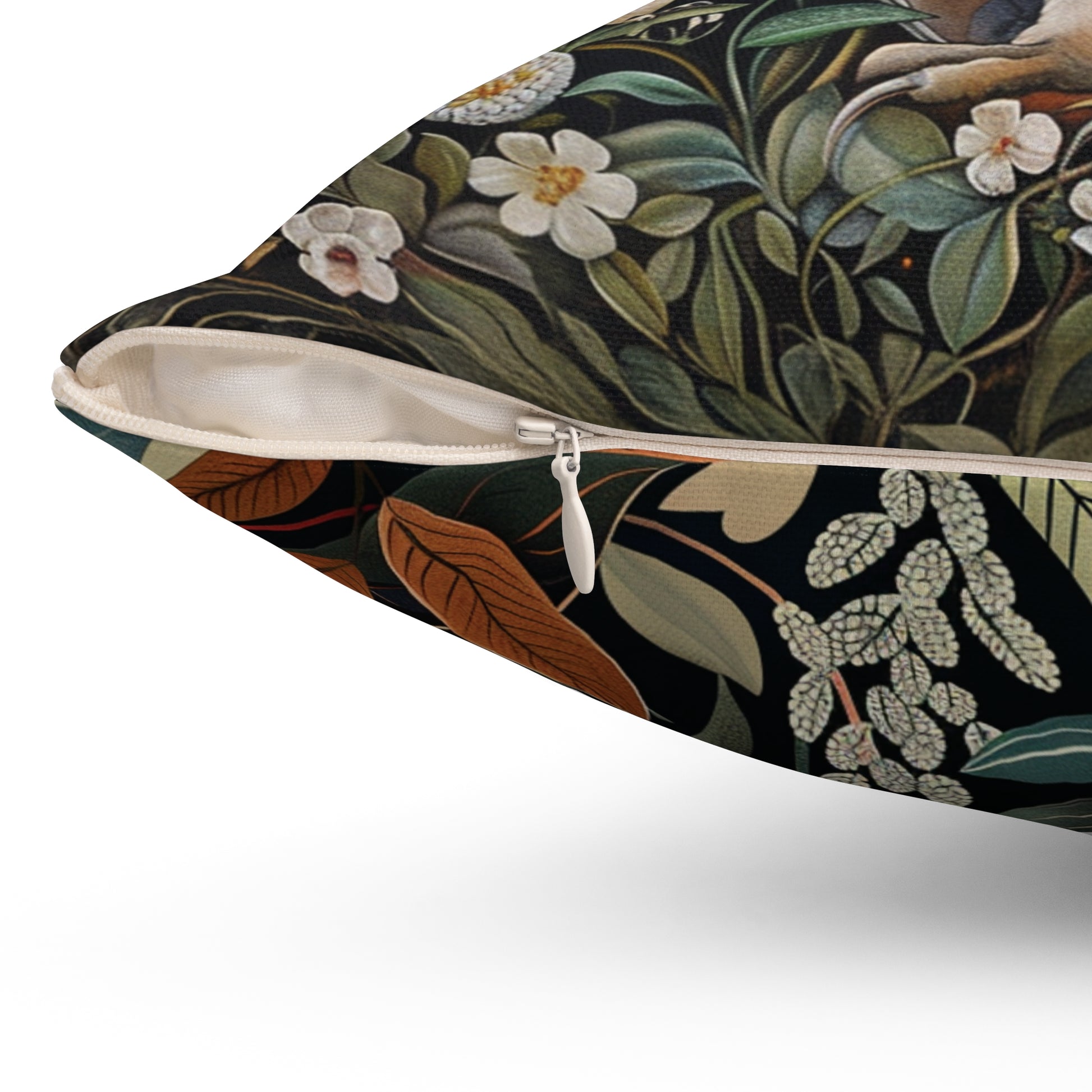 Copy of William Morris Style Square Pillow with Barn Owl Design, insert included - Homevalley.co.uk
