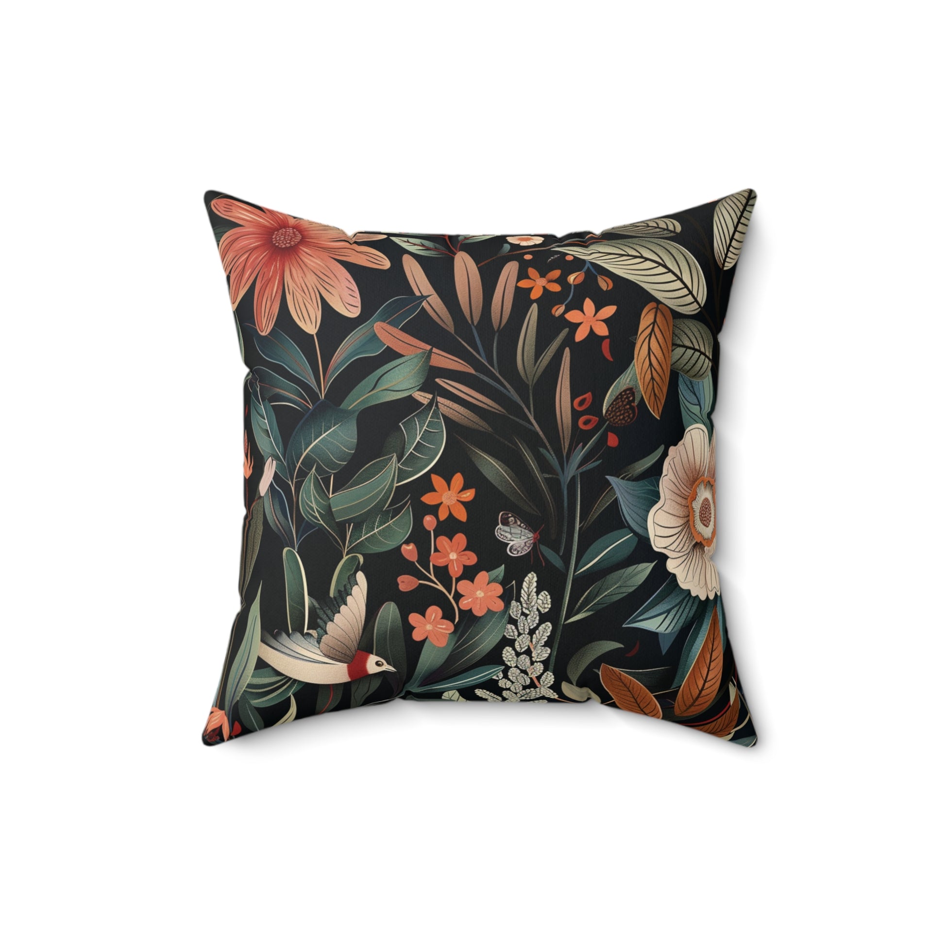 Copy of William Morris Style Square Pillow with Barn Owl Design, insert included - Homevalley.co.uk