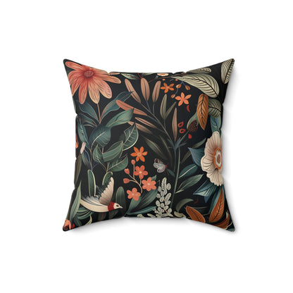 Copy of William Morris Style Square Pillow with Barn Owl Design, insert included - Homevalley.co.uk