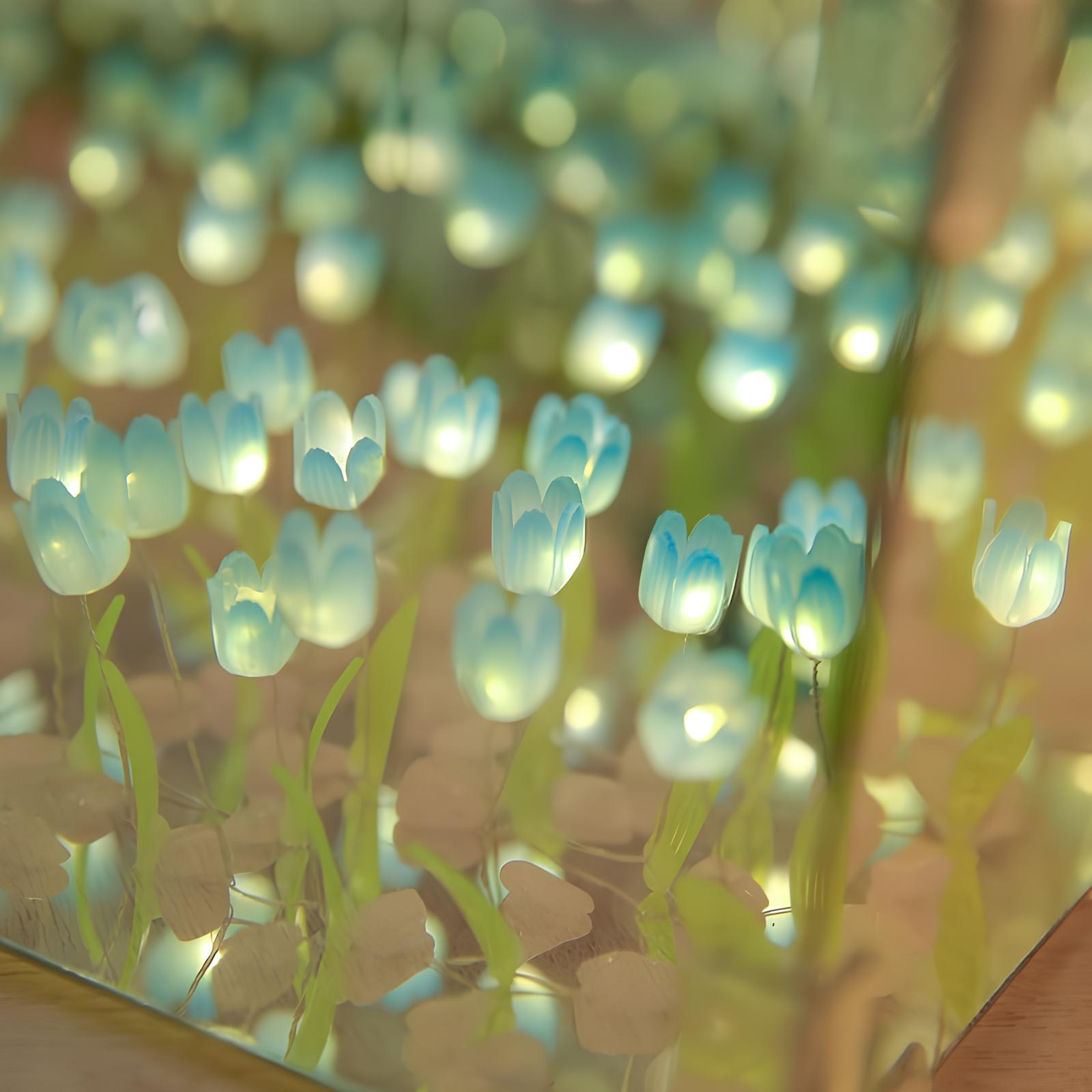 Creative DIY Tulip Flower Three-Dimensional Cube Small Night Lamp - Homevalley.co.uk