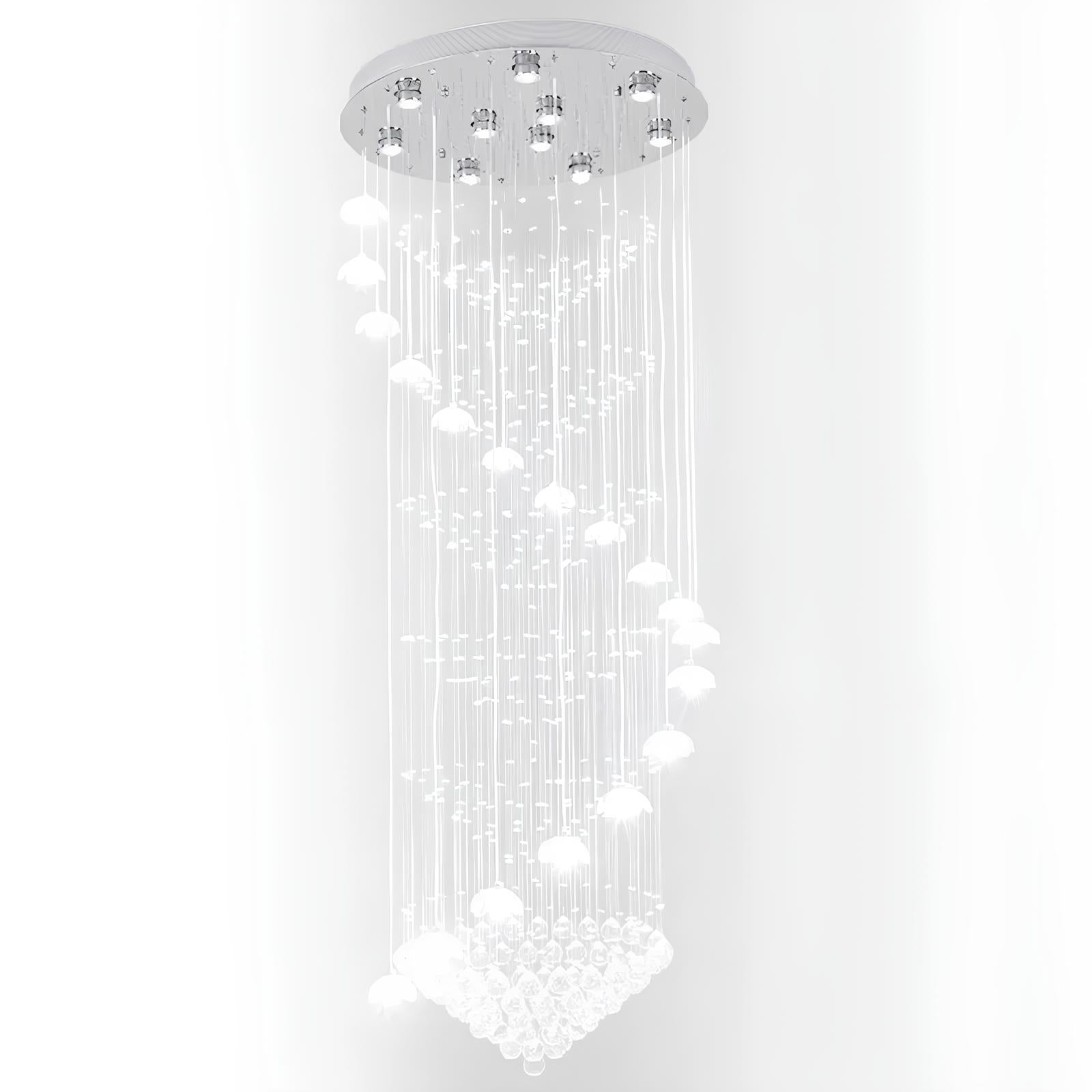 Crystal Raindrop Staircase Chandelier - Homevalley.co.uk