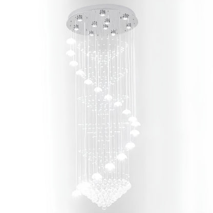 Crystal Raindrop Staircase Chandelier - Homevalley.co.uk