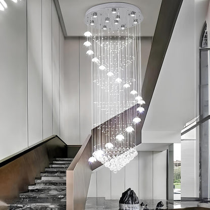 Crystal Raindrop Staircase Chandelier - Homevalley.co.uk