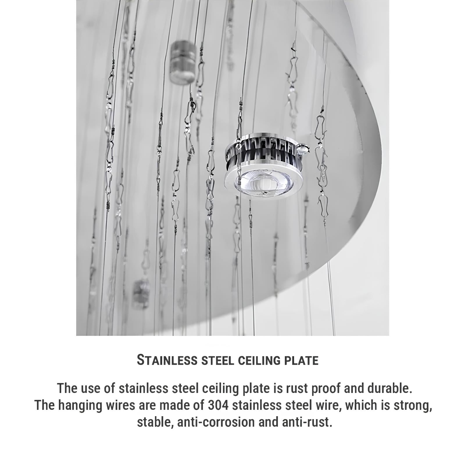 Crystal Spiral Ball Raindrop Staircase Chandelier - Homevalley.co.uk