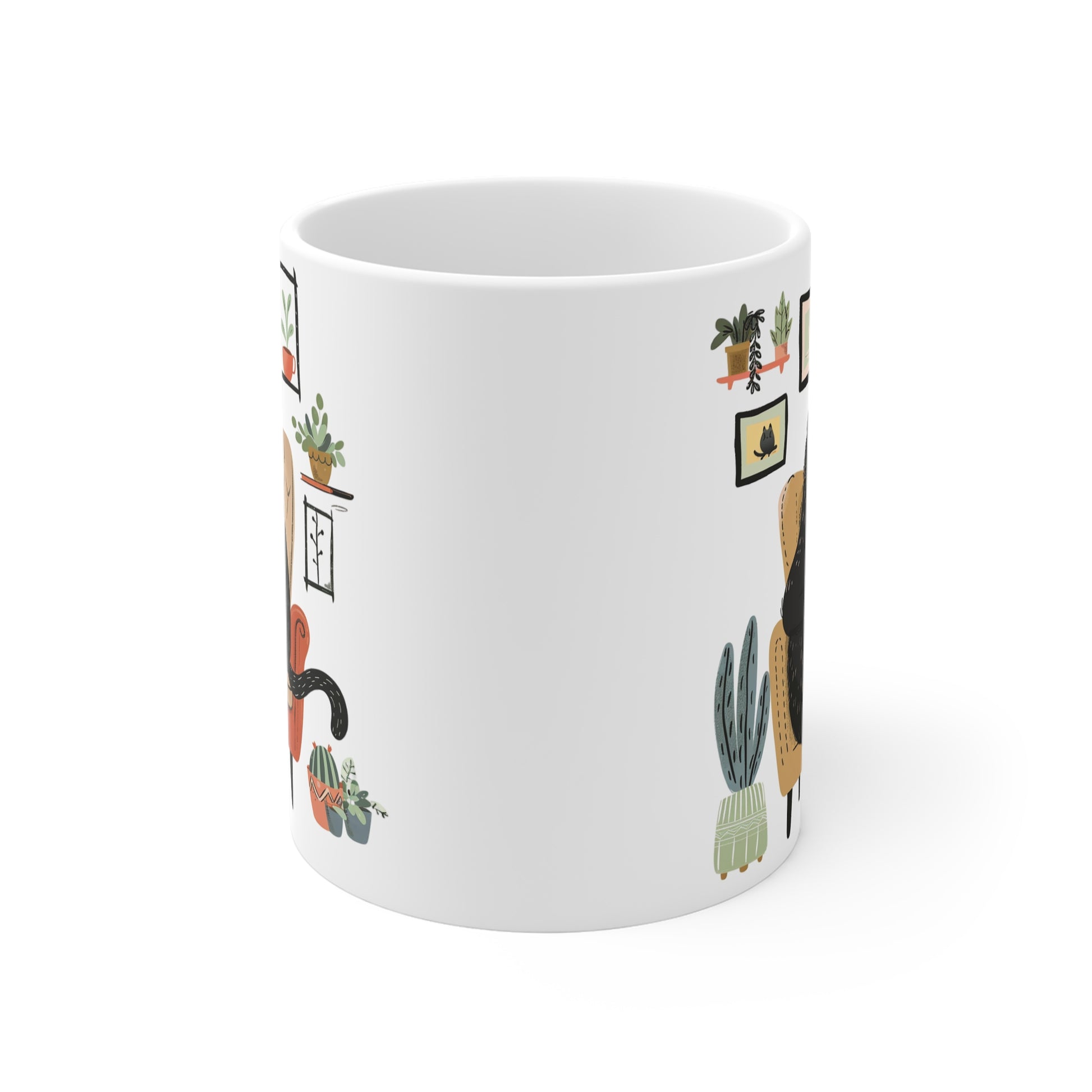 Cute Cats White Coffee Mug, Funny Cats Coffee Cup, Cats and Kitties Tea Cup, Gift for Her, Gift for Friend, Gift for a Cat Lover, 11oz - Homevalley.co.uk