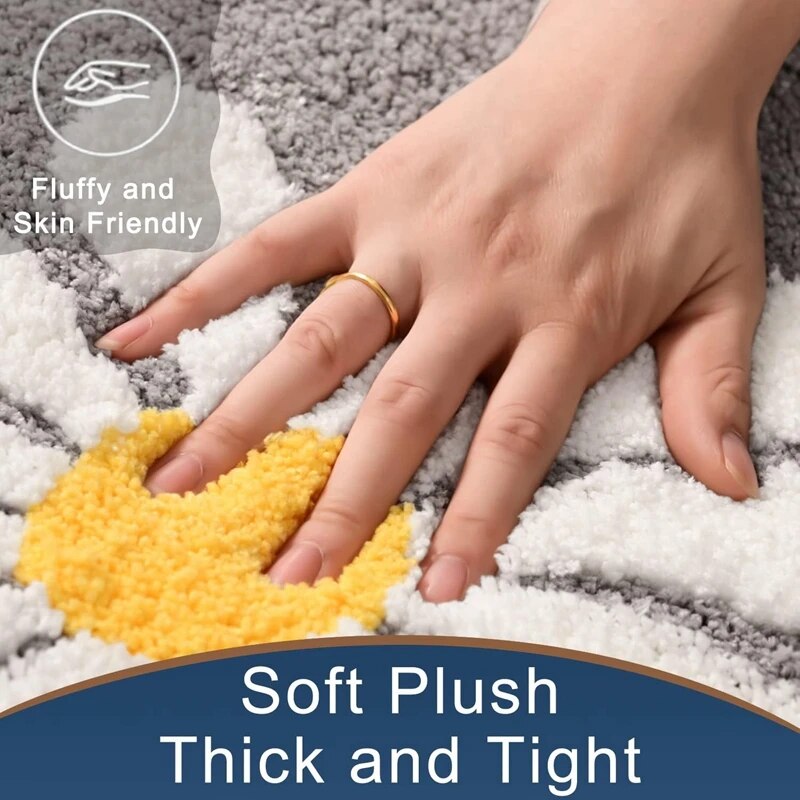 Daisy Flower Non-Slip Absorbent Microfiber Bathroom Mat – Soft, Stylish, and Safe for Your Bathroom - Homevalley.co.uk