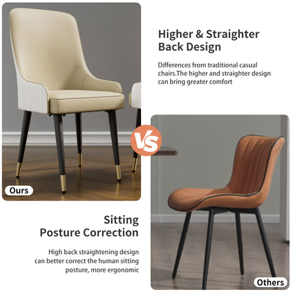 Dining Chair with Backrest, Set of 2 - Homevalley.co.uk