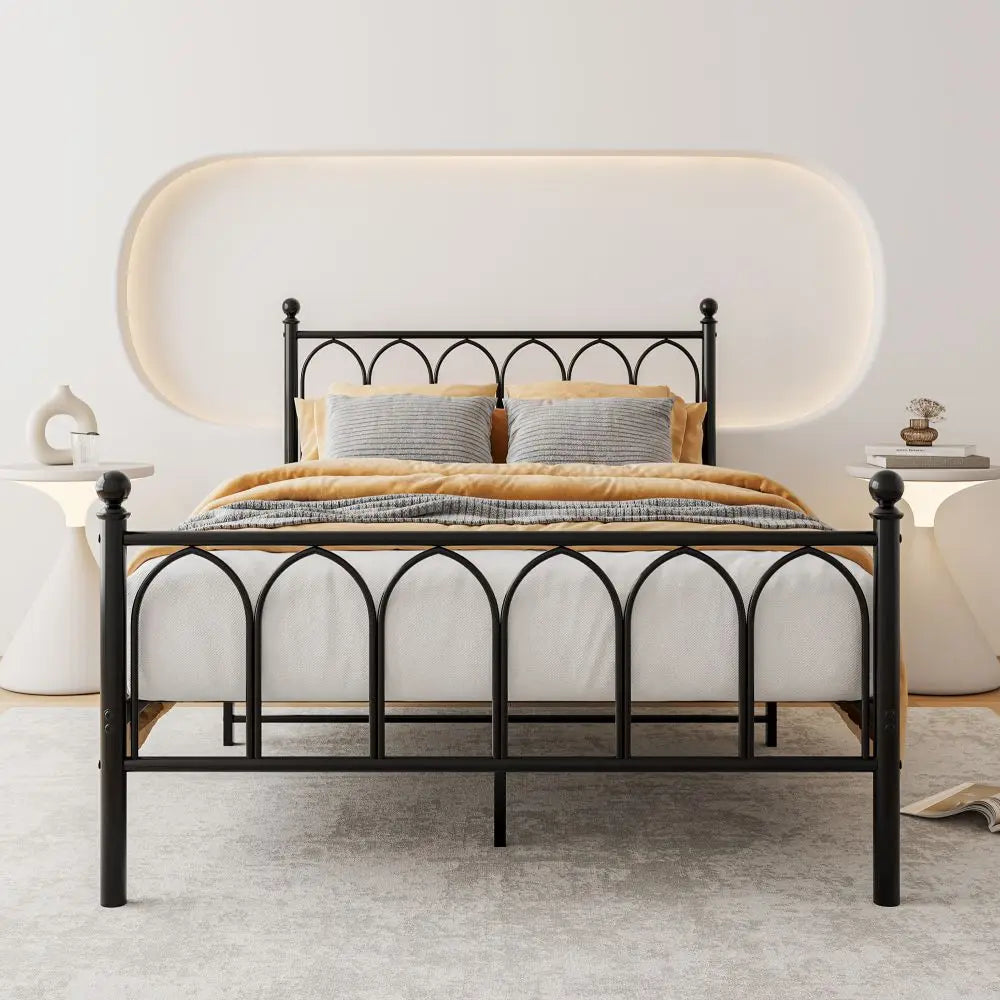 Double Metal Bed Frame to fit 120 x 200cm Mattress - Homevalley.co.uk