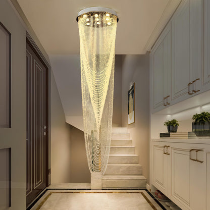 Duplex Crystal Staircase Chandelier - Homevalley.co.uk
