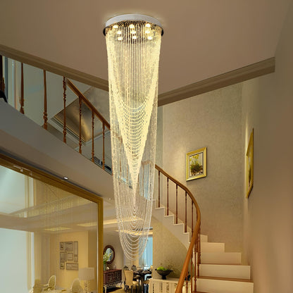 Duplex Crystal Staircase Chandelier - Homevalley.co.uk