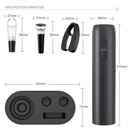 Electric Automatic Rechargeable Wine Bottle Opener with Charging Base - Homevalley.co.uk