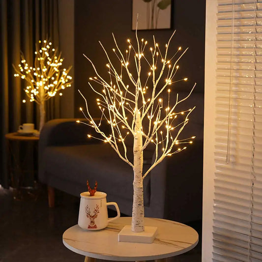 Enchanted Birch Tree LED Lamp, Christmas Light - Homevalley.co.uk