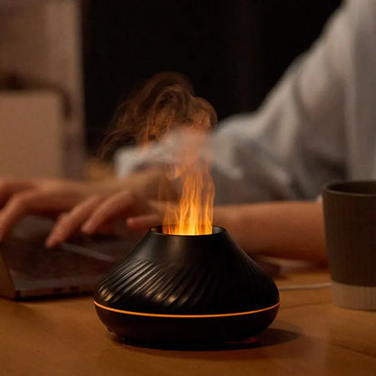 Flame Simulation Aromatherapy Humidifier Diffuser - Homevalley.co.uk