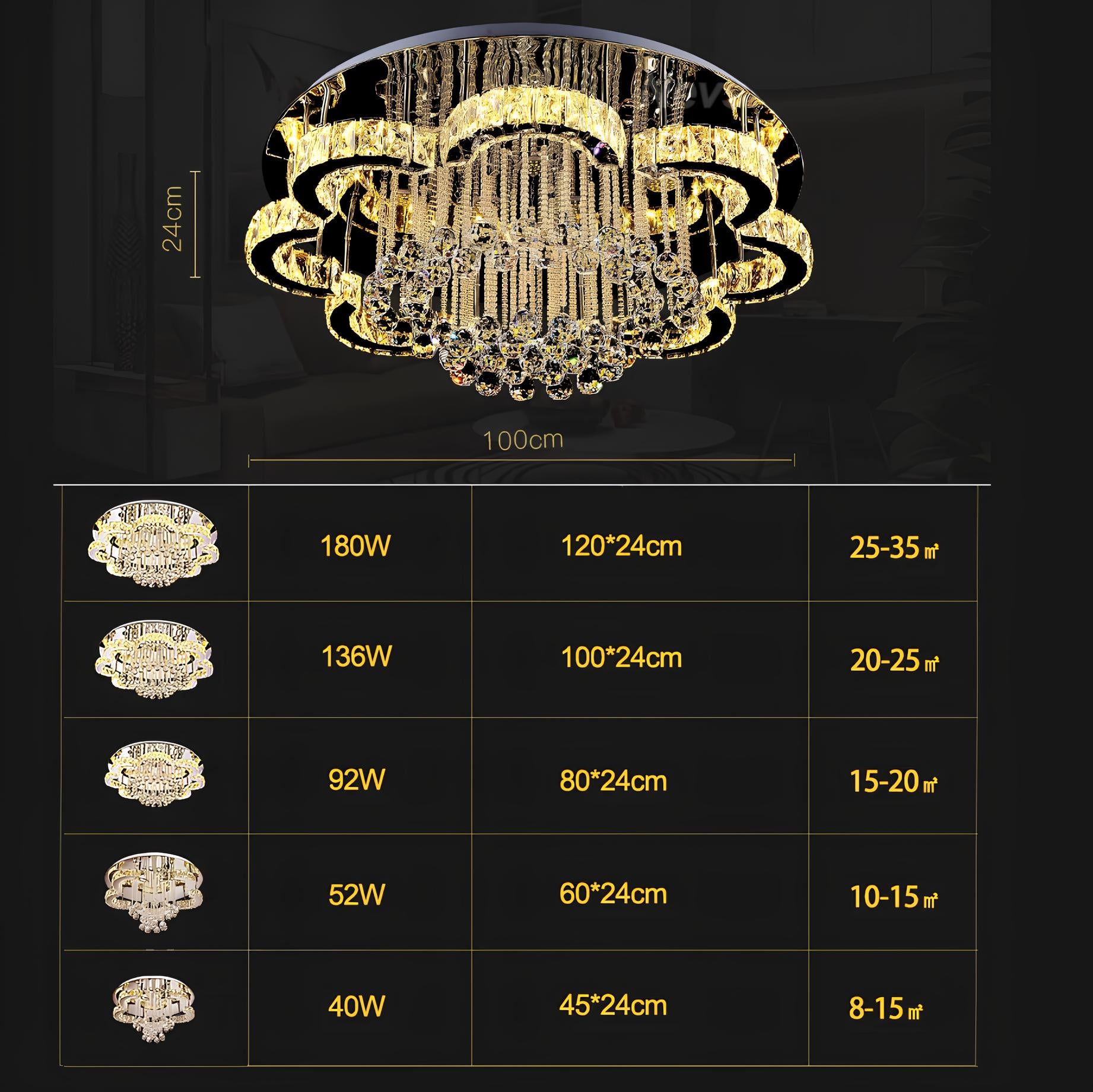 Floral Shape Crystal Chandelier Ceiling Lights - Homevalley.co.uk