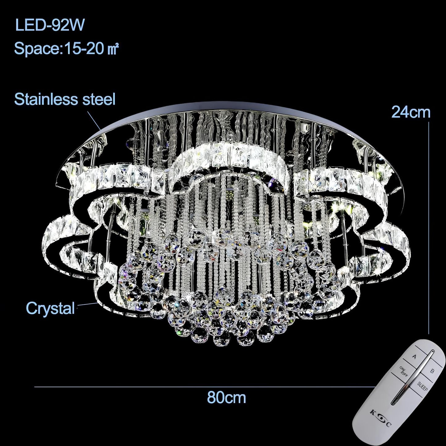 Floral Shape Crystal Chandelier Ceiling Lights - Homevalley.co.uk