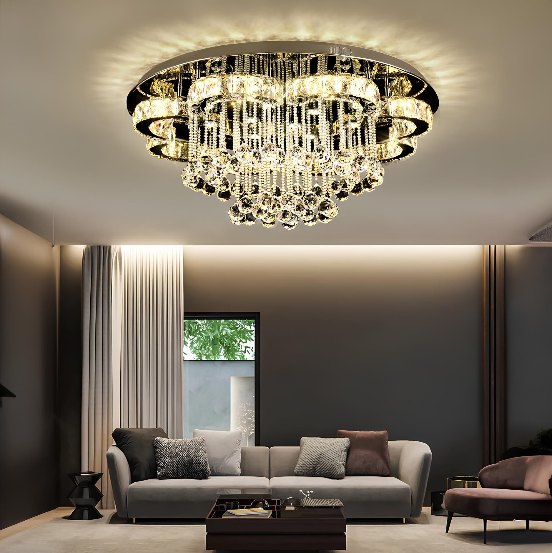 Floral Shape Crystal Chandelier Ceiling Lights - Homevalley.co.uk