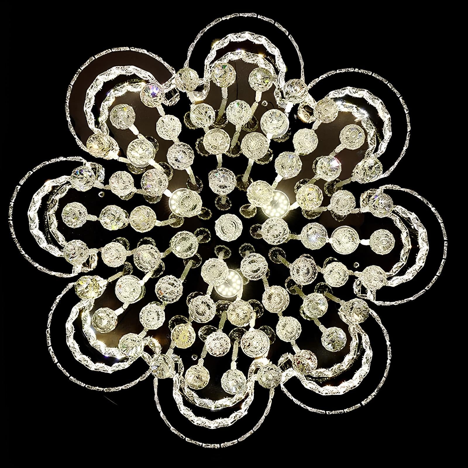 Floral Shape Crystal Chandelier Ceiling Lights - Homevalley.co.uk