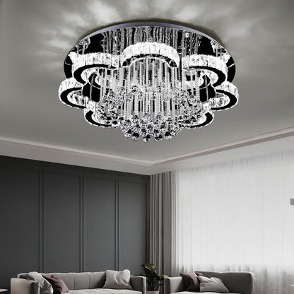 Floral Shape Crystal Chandelier Ceiling Lights - Homevalley.co.uk