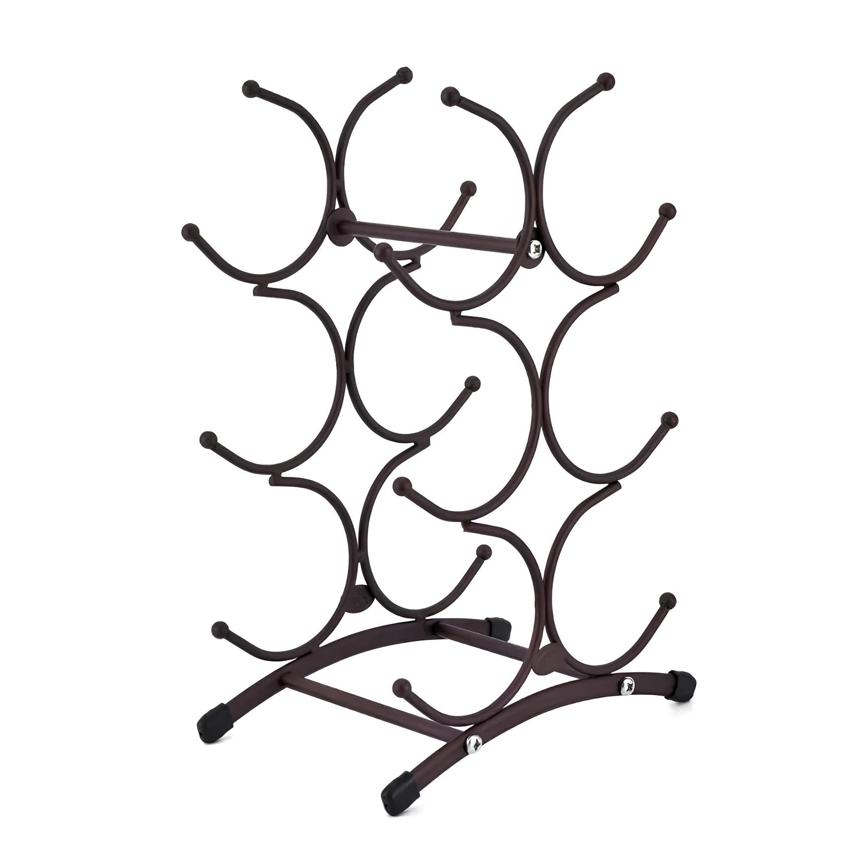 Freestanding Metal Wine Rack, 6 bottles - Homevalley.co.uk