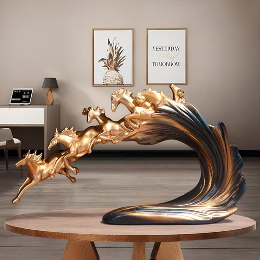 Galloping Horse Sculpture Figurine - Homevalley.co.uk
