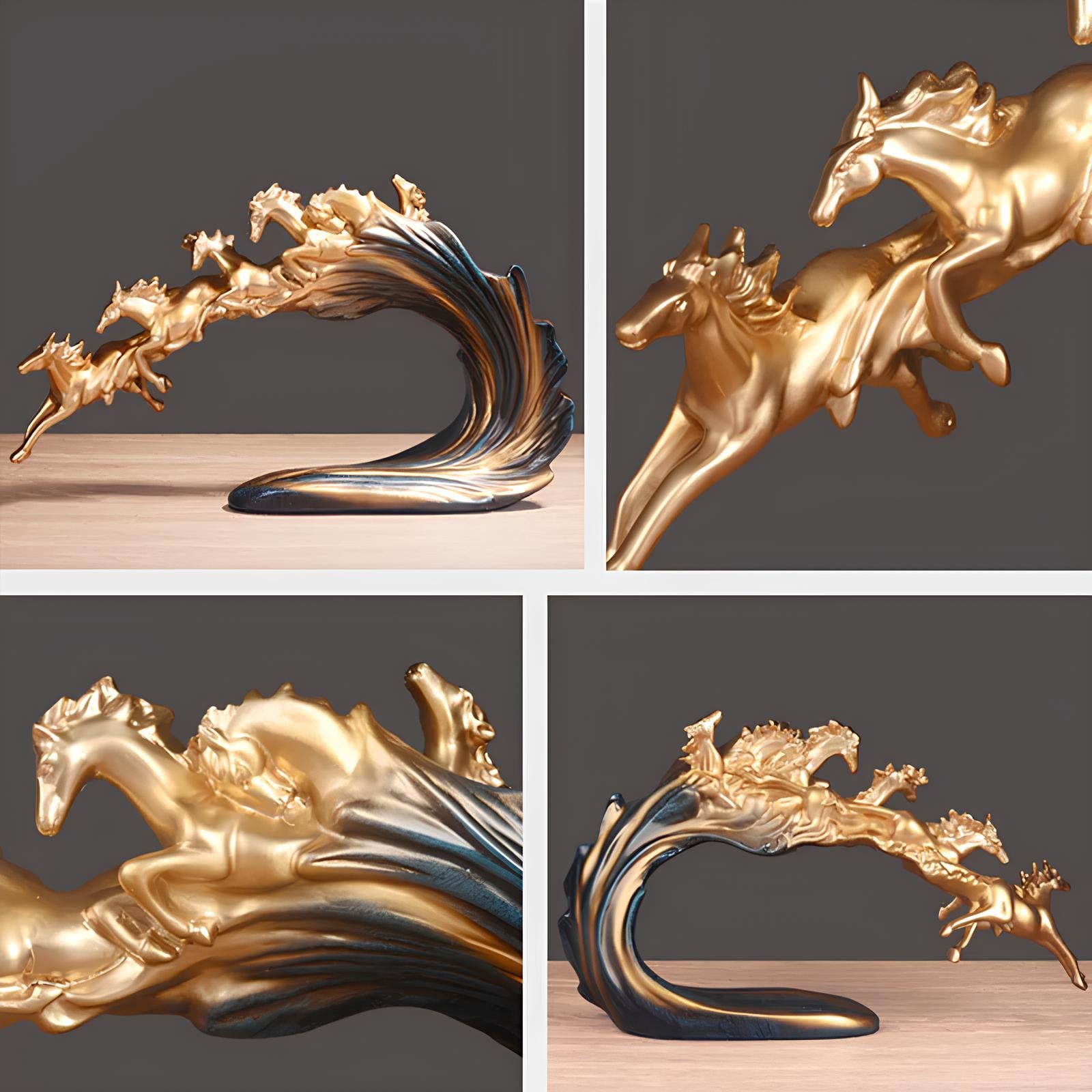 Galloping Horse Sculpture Figurine - Homevalley.co.uk