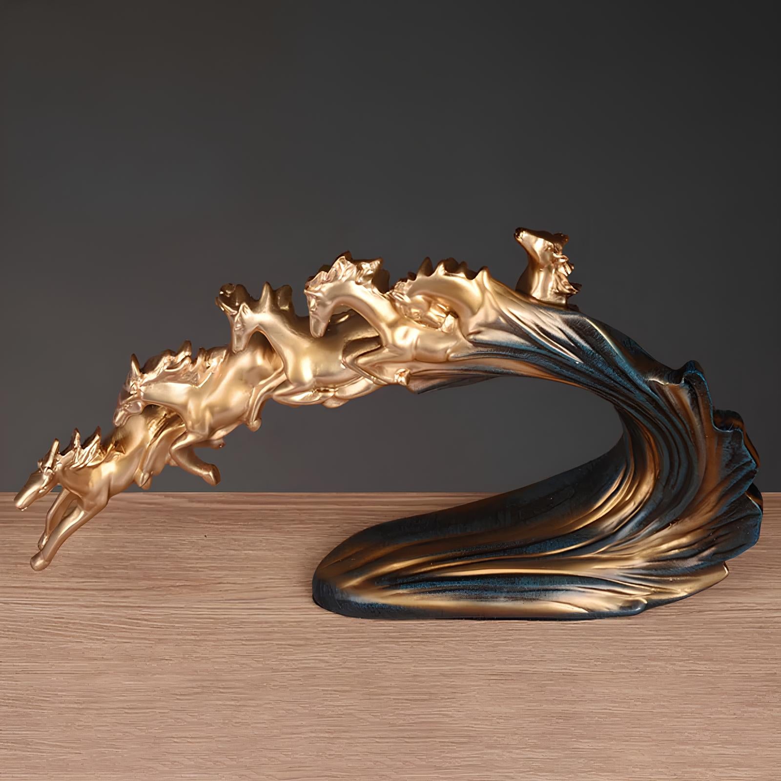 Galloping Horse Sculpture Figurine - Homevalley.co.uk