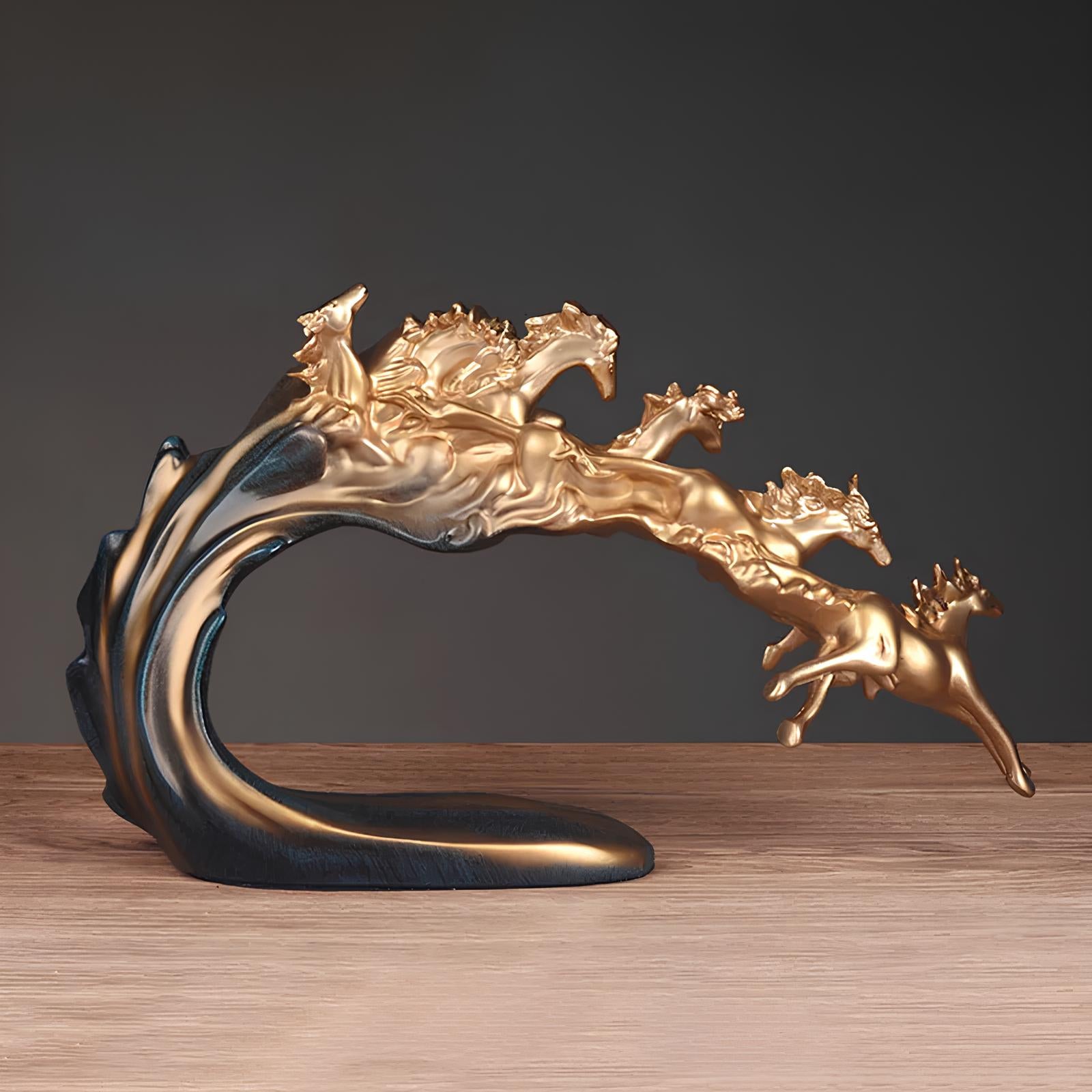 Galloping Horse Sculpture Figurine - Homevalley.co.uk