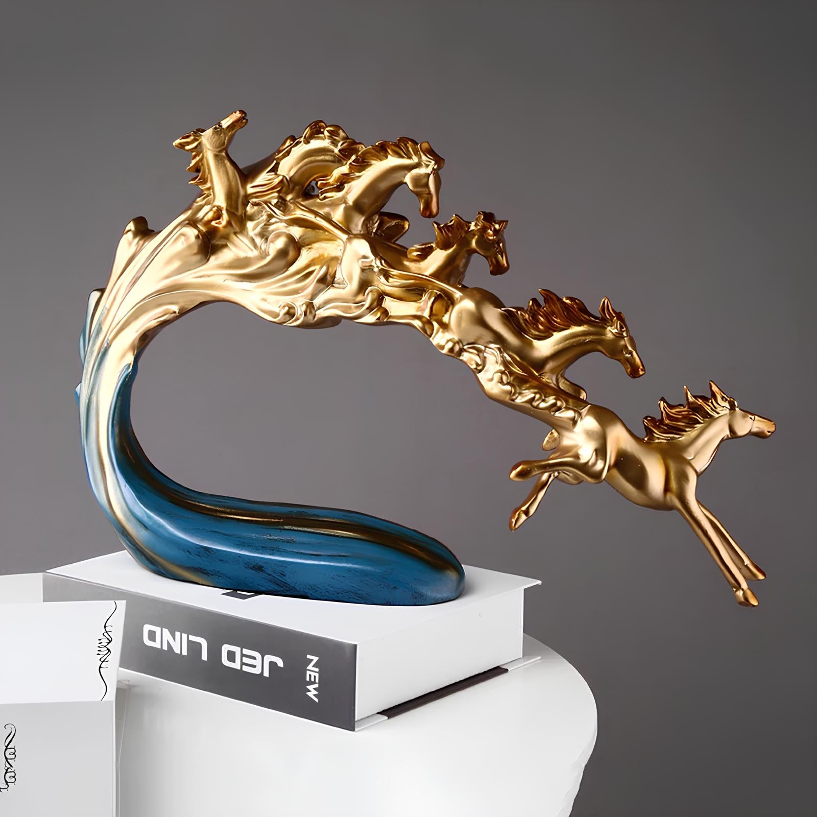 Galloping Horse Sculpture Figurine - Homevalley.co.uk