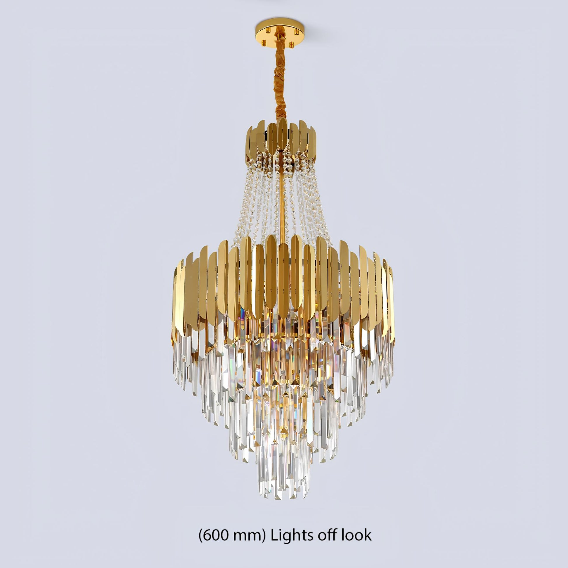 Gold Crystal Staircase Chandelier - Homevalley.co.uk