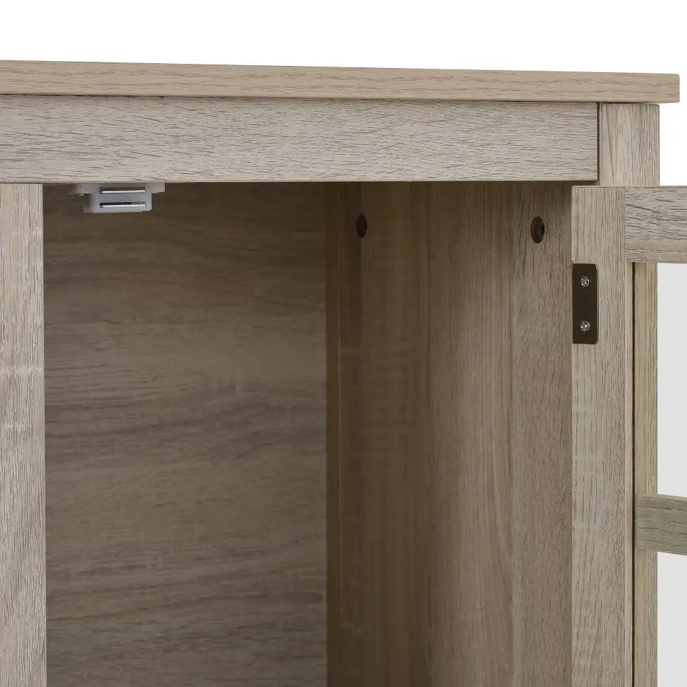 Grey Wood Buffet Cupboard Storage Cabinet Sideboard with Storage Drawers - Homevalley.co.uk