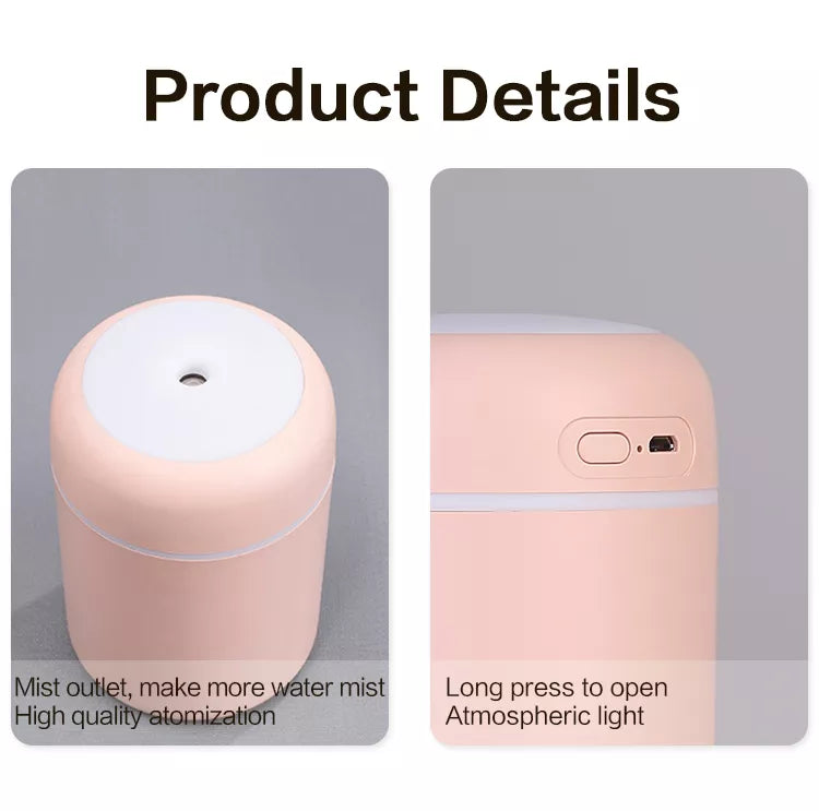 H2O Air Portable Mini USB Aroma Diffuser Humidifier With Cool Mist Purifier 300ml - Homevalley.co.uk