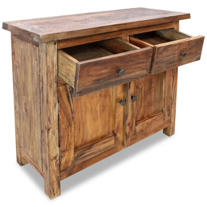 Handmade Solid Recycled Wood Sideboard 2 Doors 2 Drawers - Homevalley.co.uk