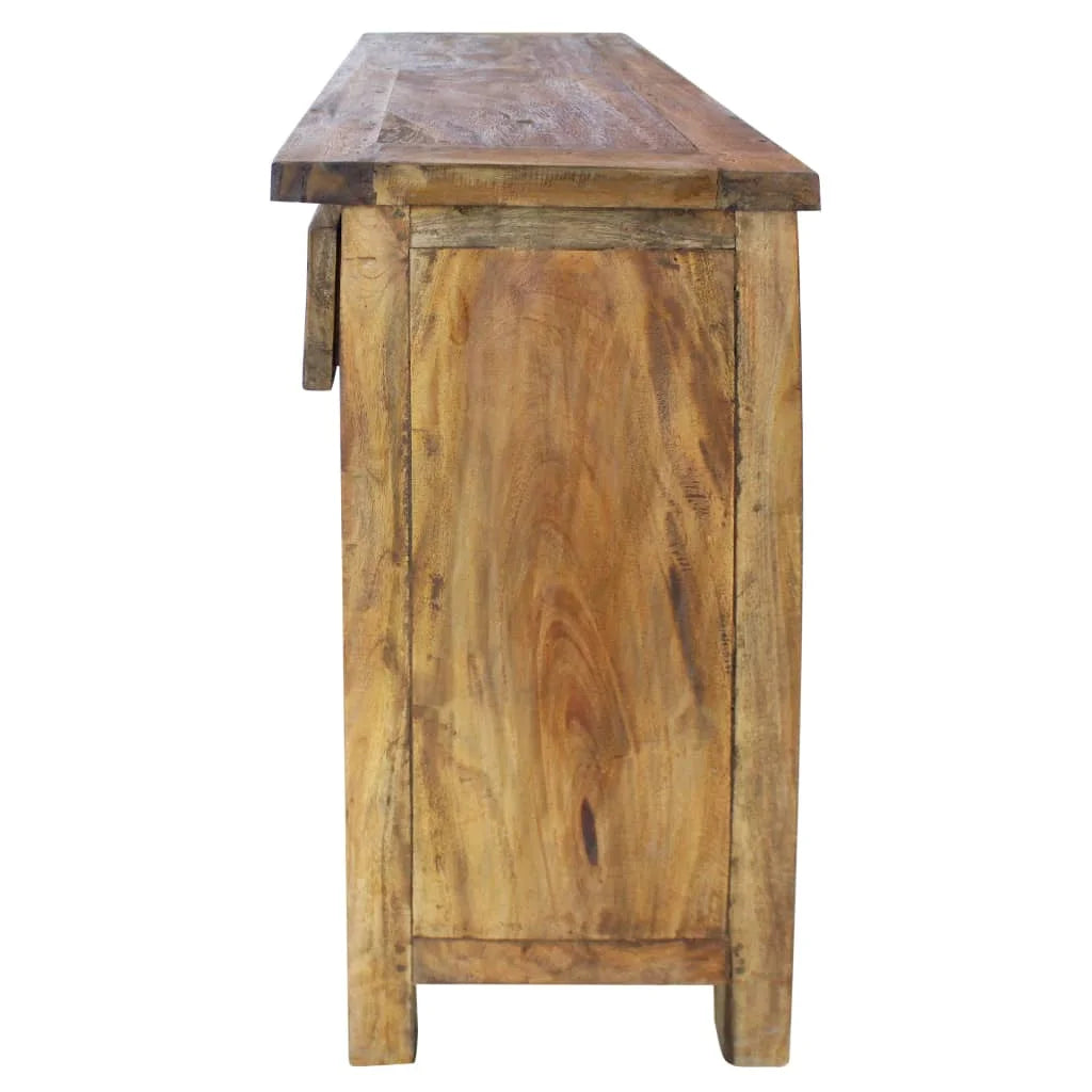 Handmade Solid Recycled Wood Sideboard 2 Doors 2 Drawers - Homevalley.co.uk