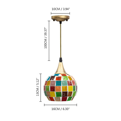 Handmade Tiffany Mosaic Pendant Lamp - Homevalley.co.uk