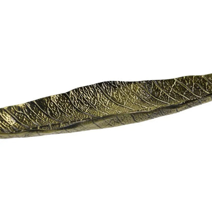 Handmade Zinc Alloy Antique Incense Holder Leaf Design - Homevalley.co.uk