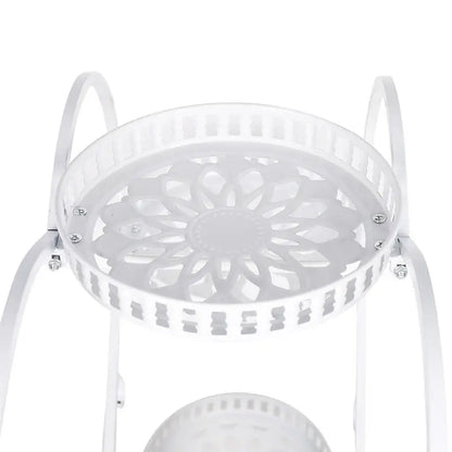 Heart Shape Metal Plant Shelves Flower Pot Holder, 6 Pots - Homevalley.co.uk