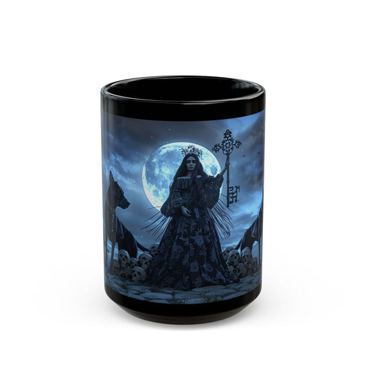 Hecate The Goddess of Crossroads, Magick and Witchcraft, Occult, Black Coffee Mug, HecateTea Cup (11oz, 15oz) - Homevalley.co.uk