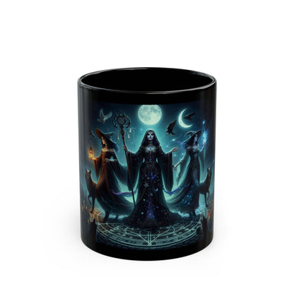 Hecate The Goddess of Crossroads, Magick, Witchcraft, Occult, Black Coffee Mug, 11oz - Homevalley.co.uk