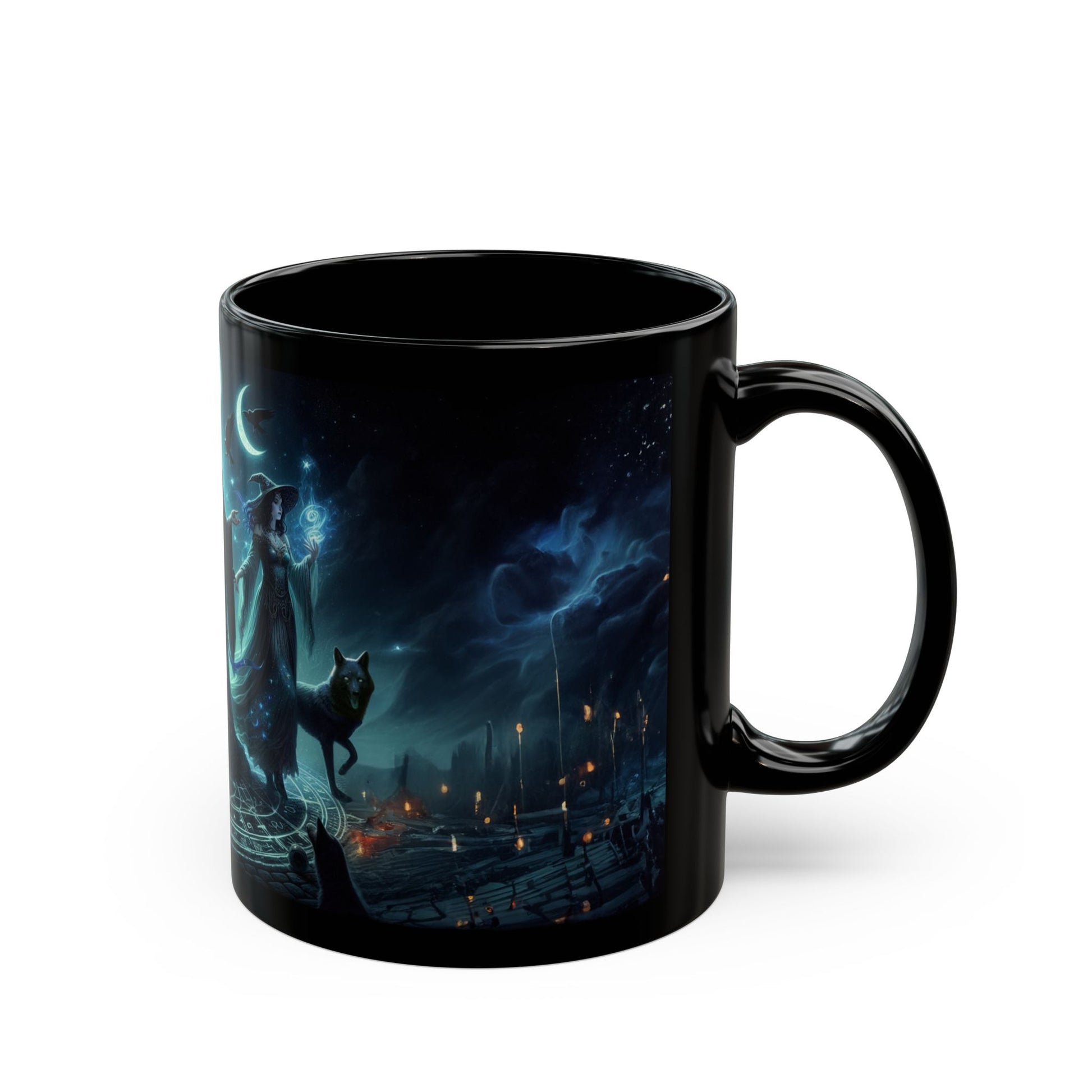 Hecate The Goddess of Crossroads, Magick, Witchcraft, Occult, Black Coffee Mug, 11oz - Homevalley.co.uk