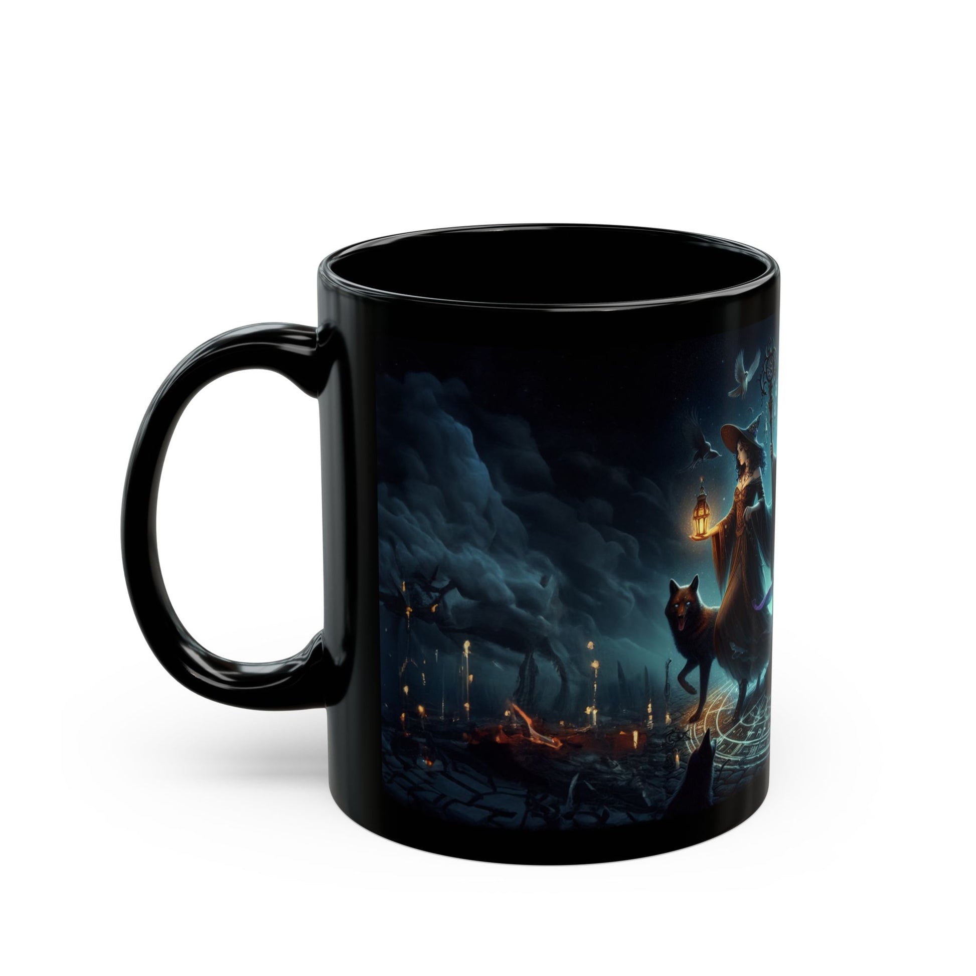 Hecate The Goddess of Crossroads, Magick, Witchcraft, Occult, Black Coffee Mug, 11oz - Homevalley.co.uk