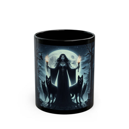 Hecate The Goddess of Crossroads, Magick, Witchcraft, Occult, Black Mug (11oz, 15oz) - Homevalley.co.uk