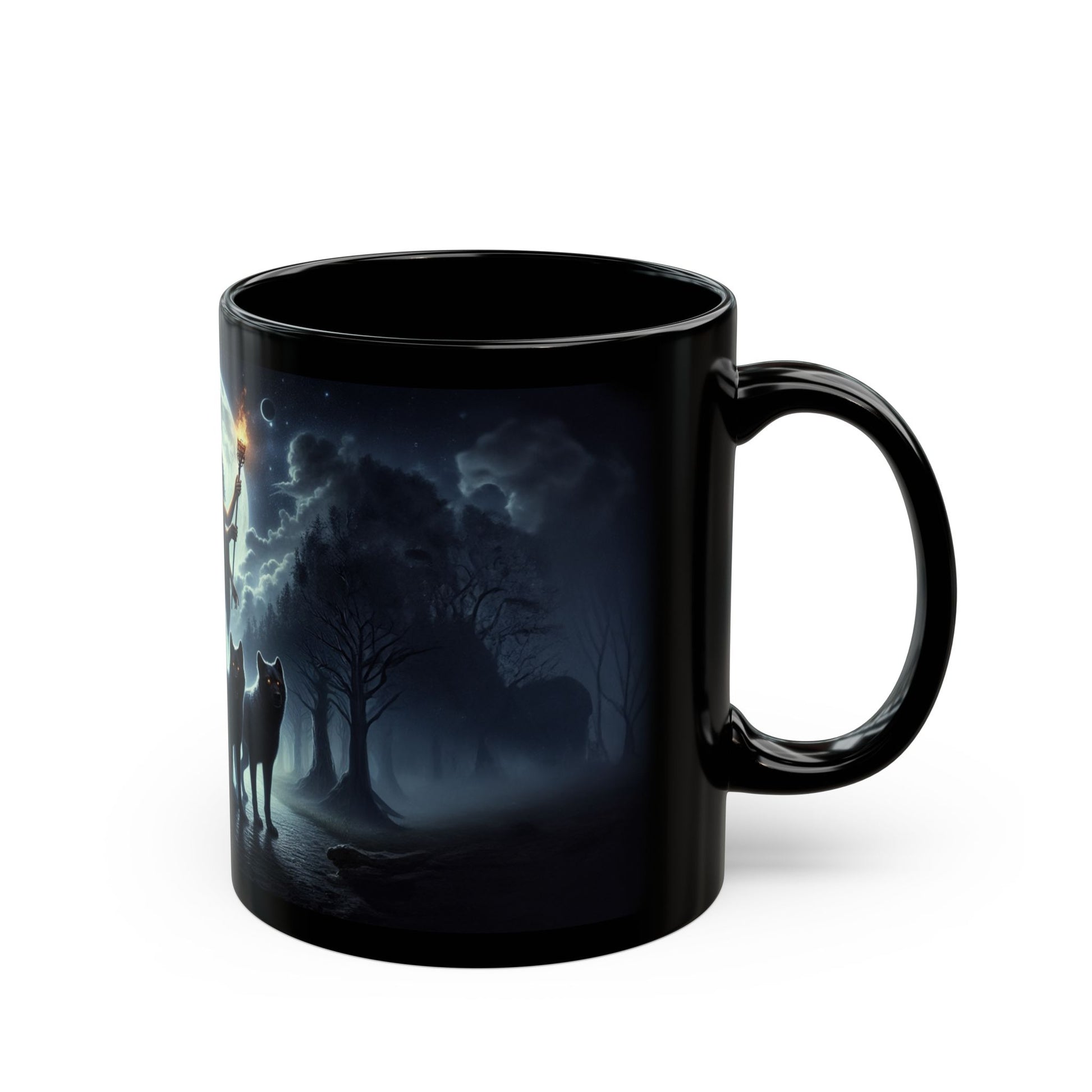 Hecate The Goddess of Crossroads, Magick, Witchcraft, Occult, Black Mug, 11oz - Homevalley.co.uk