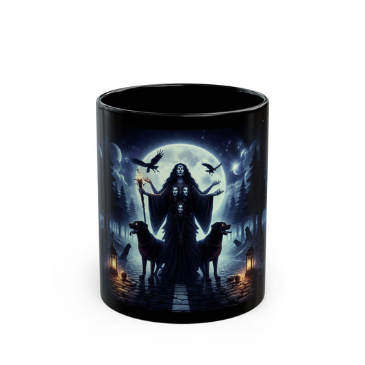 Hecate The Goddess of Crossroads, Magick, Witchcraft, Occult, Black Mug,11oz - Homevalley.co.uk