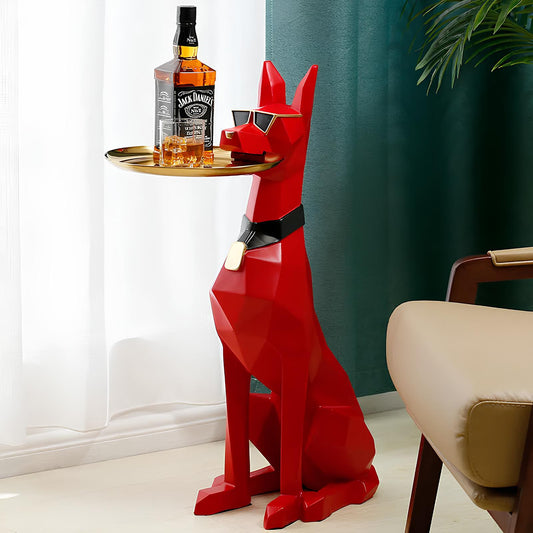 Home Decoration Sculpture Figurine Large Dog Coffee Side End Table - Homevalley.co.uk