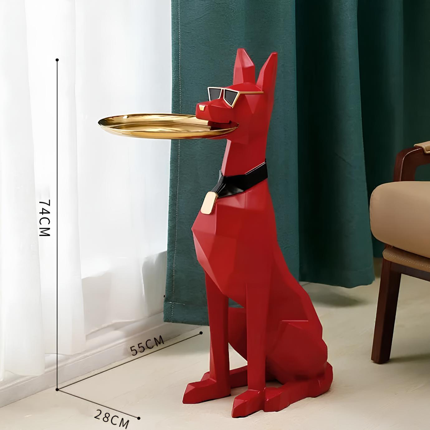 Home Decoration Sculpture Figurine Large Dog Coffee Side End Table - Homevalley.co.uk